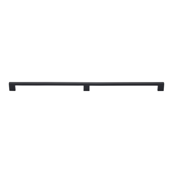 C0337 480-BKMT • 480 [240x240] x 500 x 30mm • Matt Black • Heritage Brass Metro Cabinet Pull Handle